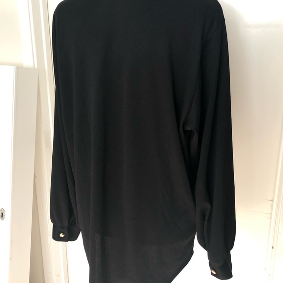 Village Fair Black Long-Sleeved Blouse- nice for work. - Picture 3 of 4